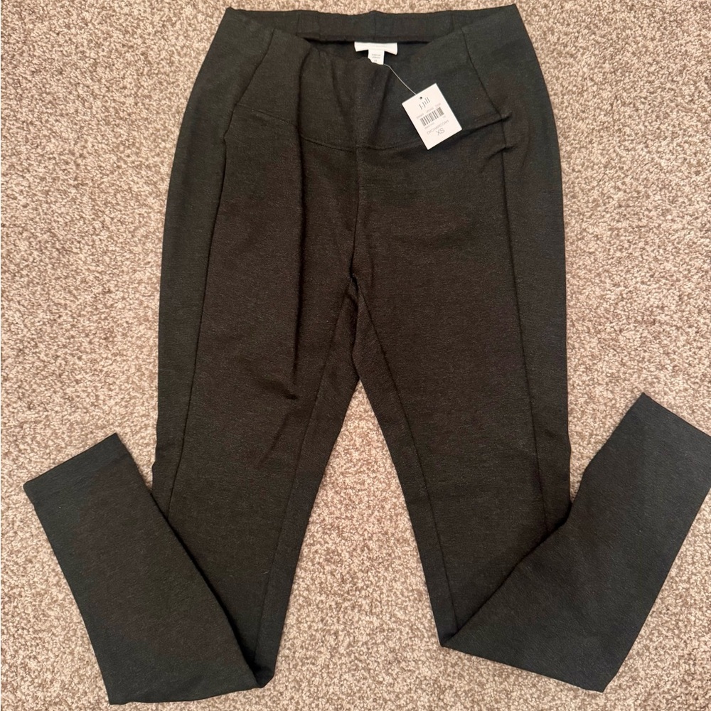 NWT XS j. Jill Dark Charcoal Gray Ponte Leggings